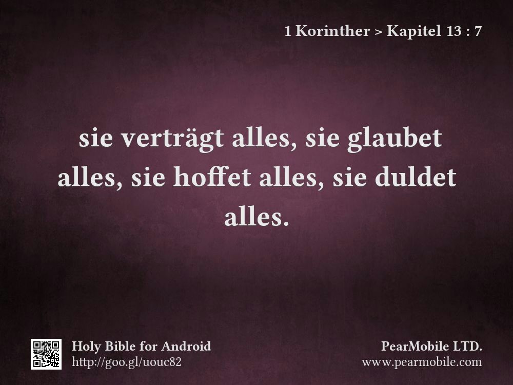 1 Korinther, Kapitel 13:7